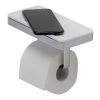 Geesa Frame 918824-02 toiletrolhouder met planchet chroom/ wit