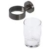 Geesa Nemox Brushed Metal Black 916502-09 glashouder zwart metaal geborsteld