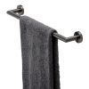 Geesa Nemox Brushed Metal Black 916507-09-45 wandhanddoekhouder 45cm zwart metaal geborsteld