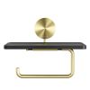 Geesa Opal Brushed Gold 917224-07 toiletrolhouder met planchet goud geborsteld