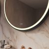 Phantom Mirrors Serie 003 003.60.60 ronde LED spiegel op zwart frame, 60 cm met directe led rondom