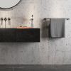 Geesa Nemox Brushed Metal Black 916507-09-45 wandhanddoekhouder 45cm zwart metaal geborsteld