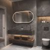 Phantom Mirrors Serie 005 005.120.70 ovaal rechte LED spiegel, 120x70 cm met directe en indirecte led rondom