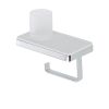 Geesa Frame 918889-02 toiletrolhouder met planchet en (LED-licht) houder chroom/ wit
