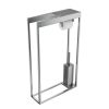 Inda Indissima A88860NS multifunctionele standaard toiletrol- en toiletborstelhouder RVS geborsteld
