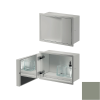 Inda MY Secret A80750VV inbouwnis met bekerhouder, zeepdispenser en spiegel 350x260mm mat verde salvia
