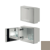 Inda MY Secret A80760VS inbouwnis met bekerhouder, zeepdispenser en spiegel 350x260mm mat visone
