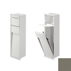 Inda MY Secret A8085ACX inbouwnis met toiletrolhouder en toiletborstelgarnituur 190x660mm mat creta