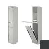 Inda MY Secret A8086CGF inbouwnis met toiletrolhouder en toiletborstelgarnituur 190x860mm mat grafite