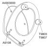 Pressalit Dania R43000 toiletzitting 50mm verhoogd met deksel met spatscherm wit