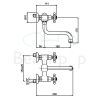 Fima Carlo Frattini Elizabeth F5086CR wand keukenkraan 2-greeps chroom