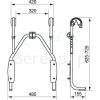 Handicare (Linido) LI2216002411 hangend frame (in hoogte verstelbaar) voor douchezitting RVS gecoat antraciet