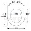 Pressalit Sway D 934000-BL6999 toiletzitting met deksel wit
