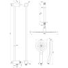 Brauer Carving 5-GM-120 thermostatische inbouw regendouche SET 24 gunmetal geborsteld PVD