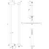 Brauer Carving 5-NG-201 thermostatische inbouw regendouche met drukknoppen SET 66 RVS geborsteld PVD