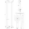 Brauer Carving 5-NG-206 thermostatische inbouw regendouche met drukknoppen SET 71 RVS geborsteld PVD