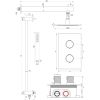 Brauer Carving 5-S-133 thermostatische inbouw regendouche 3-weg omstelling SET 37 mat zwart