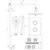 Brauer Carving 5-S-141 thermostatische inbouw regendouche 3-weg omstelling SET 45 mat zwart
