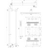 Brauer Carving 5-S-197 thermostatische inbouw regendouche met drukknoppen SET 62 mat zwart