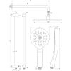 Brauer Carving 5-S-205 thermostatische inbouw regendouche met drukknoppen SET 70 mat zwart