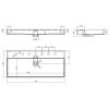 Clou New Wash Me CL0230434 wastafel 90x42cm mat zwart keramiek