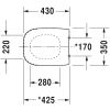 Duravit D-Code compact 0067390099 toiletzitting met deksel wit