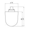 Emco 351500190 borstelkop 70mm zwart met steel chroom