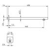 HSK Shower & Co! 1180075 wanduitloop met afdekplaat Softcube 440mm chroom