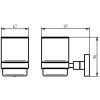Haceka Kosmos 1115476 glashouder gesatineerd glas/ chroom