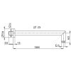 Pure BK350 wandarm 390mm chroom