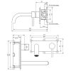 Brauer Edition 5-S-004-B1 inbouw wastafelmengkraan met gebogen uitloop en afdekplaat model E1 mat zwart