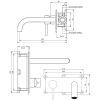 Brauer Edition 5-S-083-B4 inbouw wastafelmengkraan met gebogen uitloop en afdekplaat model D2 mat zwart