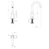 Clou Freddo 1 CL/06.03.003.83 fonteinkraan staand brons geborsteld PVD