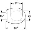 Geberit Bastia 501679001 toiletzitting met deksel wit