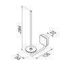 Geesa Topaz Black 917912-06-A reserverolhouder zwart