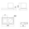 Inda Claire A7178BCR21 glashouder met zeepschaal chroom/ gesatineerd glas