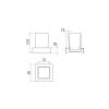 Inda Indissima A8810NWM21 glazen module 100mm mat wit/ gesatineerd glas