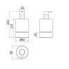 Inda Mito A20060WM21 vrijstaande zeepdispenser gesatineerd glas/ mat wit