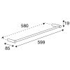 Pressalit Choice Q30500 handdoekhouder 60cm geborsteld staal