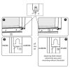 Sealskin Soho SOHO/SW/120/HRZLKSTRP/KF horizontale lekstrip 725mm zwart (korte flap)