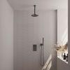 Brauer Carving 5-GM-125 thermostatische inbouw regendouche 3-weg omstelling SET 29 gunmetal geborsteld PVD