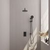 Brauer Carving 5-S-141 thermostatische inbouw regendouche 3-weg omstelling SET 45 mat zwart