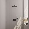 Brauer Carving 5-S-187 thermostatische inbouw regendouche met drukknoppen SET 52 mat zwart