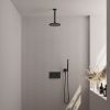 Brauer Carving 5-S-188 thermostatische inbouw regendouche met drukknoppen SET 53 mat zwart