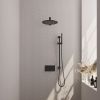 Brauer Carving 5-S-197 thermostatische inbouw regendouche met drukknoppen SET 62 mat zwart