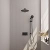 Brauer Carving 5-S-203 thermostatische inbouw regendouche met drukknoppen SET 68 mat zwart
