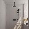 Brauer Carving 5-S-206 thermostatische inbouw regendouche met drukknoppen SET 71 mat zwart