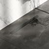 Brauer DR-MRF80GM douchegoot met multifunctioneel rooster en flens 7 x 80cm gunmetal geborsteld PVD