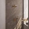Brauer Edition 5-GG-053 thermostatische inbouw regendouche 3-weg omstelling SET 26 goud geborsteld PVD