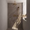 Brauer Carving 5-GG-207 thermostatische inbouw regendouche met drukknoppen SET 72 goud geborsteld PVD